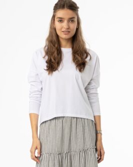 White Dolman Long Sleeve T-Shirt