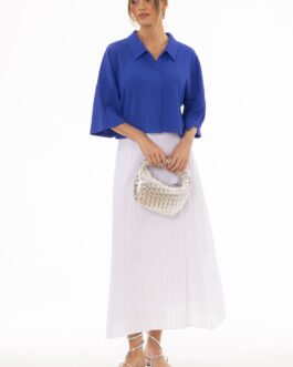 White Striped Maxi Skirt