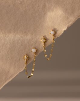 Opal & Star Duo Chain Studs