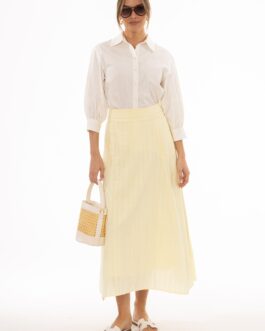 Yellow Striped Maxi Skirt