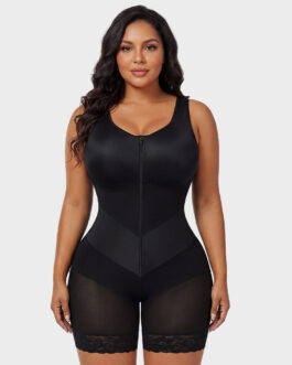 Zip Front Tummy Control Full Body Shaper