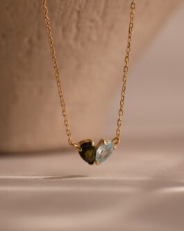Toi et Moi Teardrop Heart Necklace