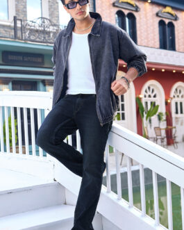 Men's Blue Washed Bootcut Jeans Stretchable