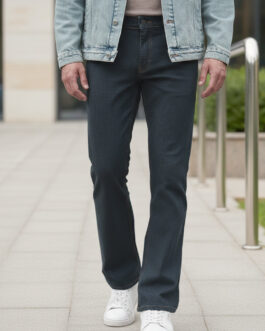 Men's Grey Washed Bootcut Jeans Stretchable