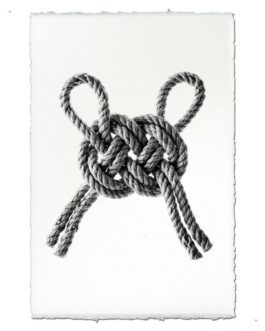Carrick Double Bend Nautical Knot Handmade Paper Wall Art Print