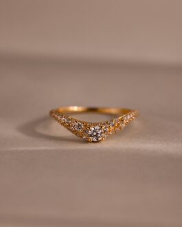 Pave Diamond Curve Ring