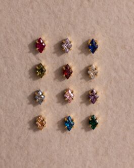 Rhombus Birthstone Flatback Studs