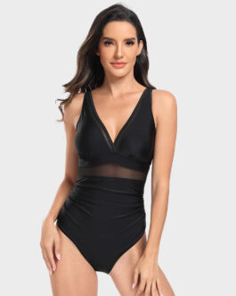 Mesh Tummy Control Swimsuit