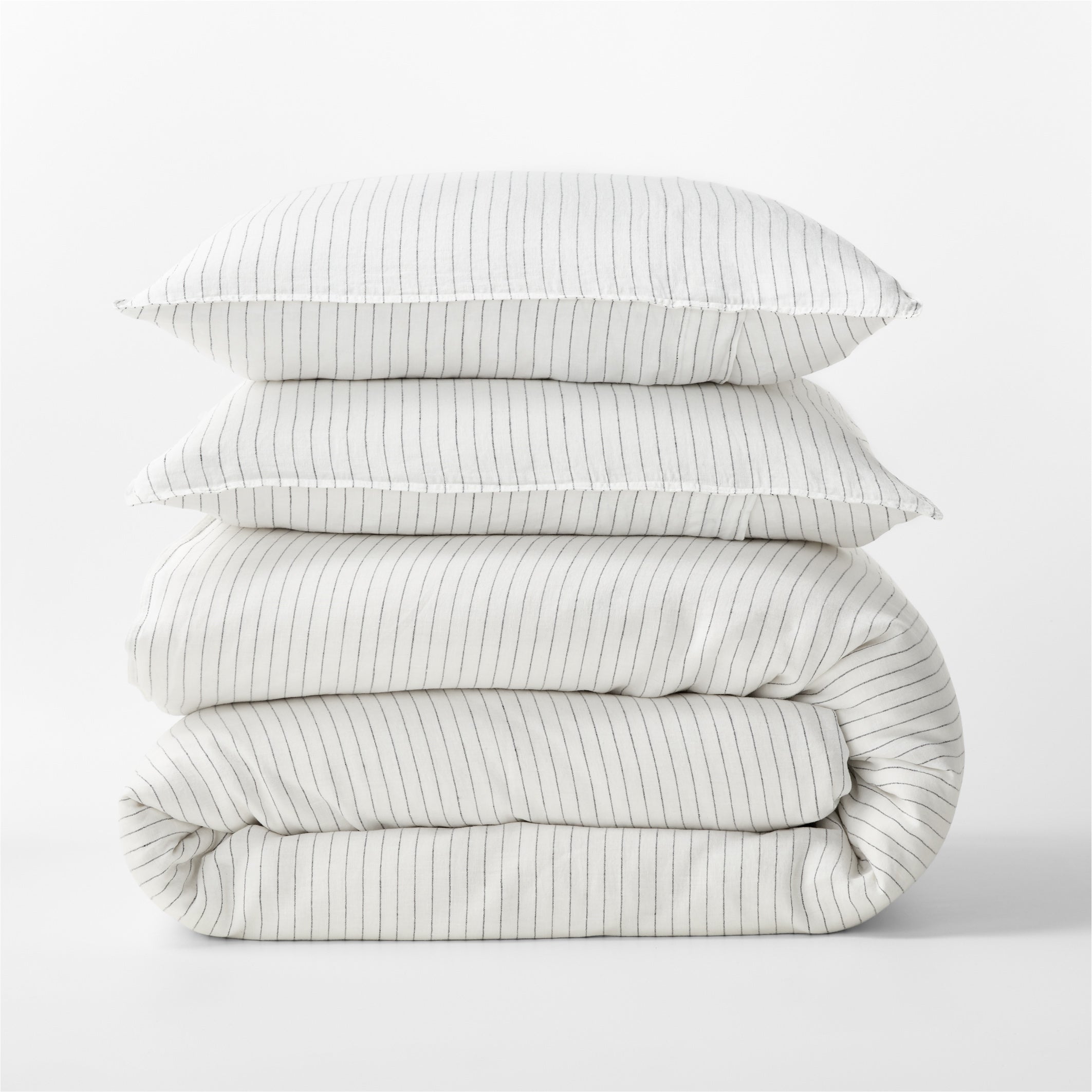 Little Wish Shirting Stripe Linen Duvet Cover