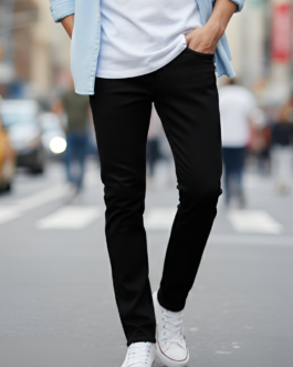 Slim Men Black Jeans