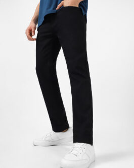 Men's Black Regular Fit Washed Jeans Stretchable