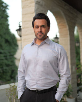 Imperial Herringbone 2 Ply Giza Shirt In Silver Grey