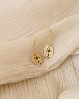 Dangling Birth Flower Earrings