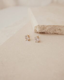 Oval Diamond Studs