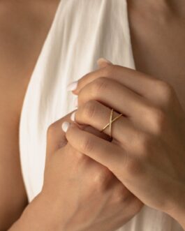 Pave X Ring