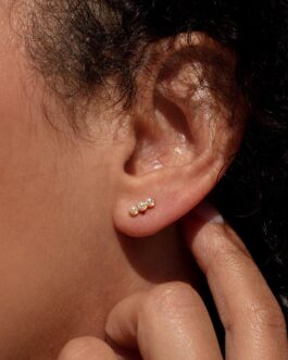 Tiny Pearl Bar Studs