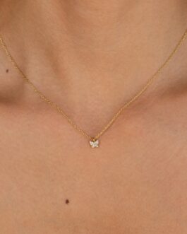 Mandy Pave Butterfly Necklace