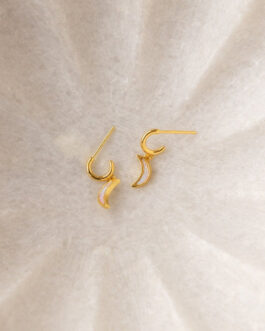 Opal Moon Mini Hoops