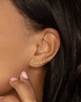 Hallie Name Earrings