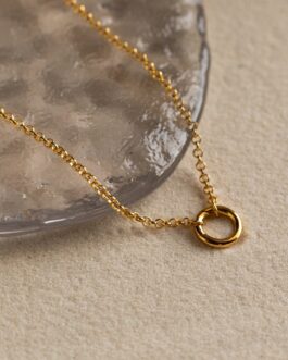 Rolo Circle Charm Necklace