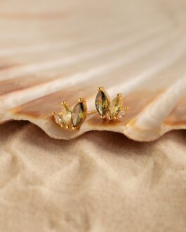 Seagrass Peridot Marquise Studs