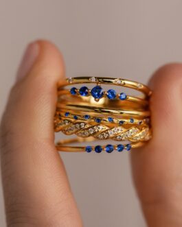 Sapphire Stacking Ring Set