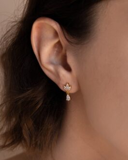 Marquise Diamond Drop Studs