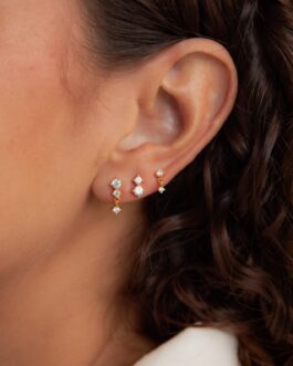 Triple Diamond Studs Set