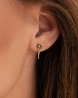 Agate Diamond Drop Earrings
