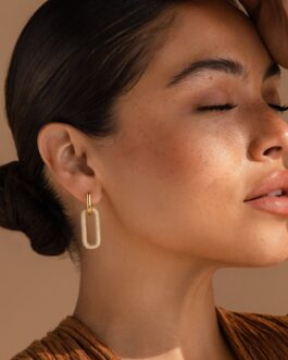 Pave Link Hoops