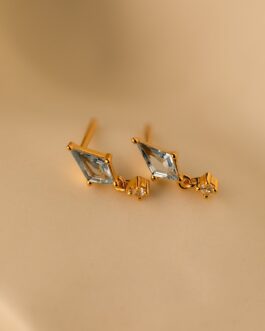 Aquamarine Kite Drop Earrings