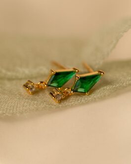 Emerald Kite Drop Earrings