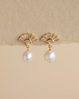 Art Deco Pearl Drop Earrings