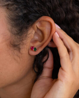 Toi et Moi Birthstone Earrings