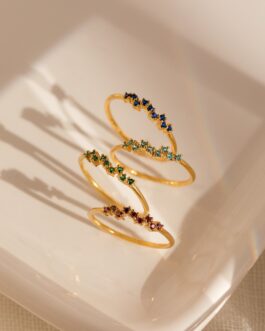 Tiny Cluster Birthstone Ring