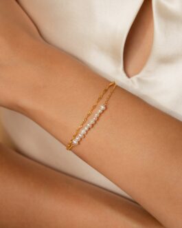 Duo Pearl Twist Bracelet
