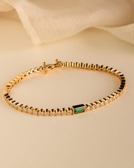 Emerald Baguette Tennis Bracelet