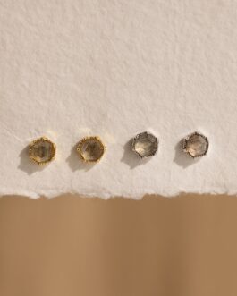 Labradorite Hexagon Studs