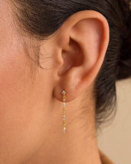 Dainty Diamond Drop Earrings