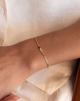 Multiple Baguette Birthstone Bracelet