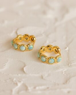 Opal Bezel Huggies