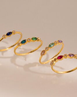Cluster Marquise Birthstone Ring