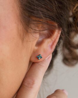 Ivy Flower Birthstone Studs