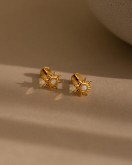 Opal Sun Flat Back Studs
