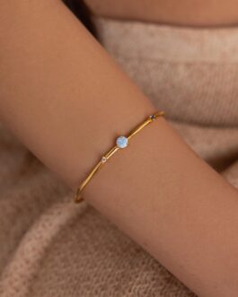 Opal & Diamond Cuff Bracelet