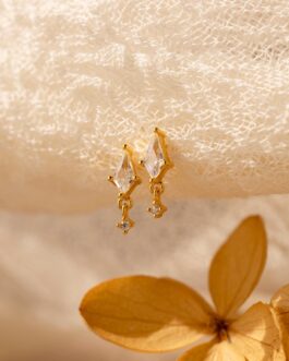 Diamond Kite Drop Earrings