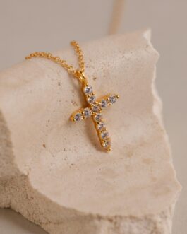 Pave Cross Necklace