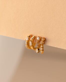 Dainty Pave Earrings Set