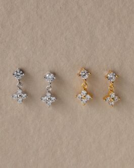 Ivy Flower Flat Back Studs