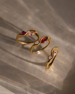 Toi et Moi Infinity Birthstone Ring